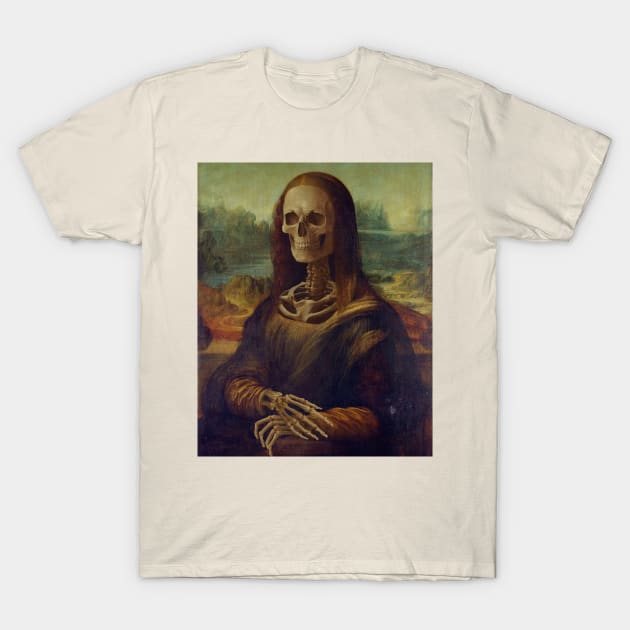 Mona Lisa skeleton T-Shirt by sidomatic